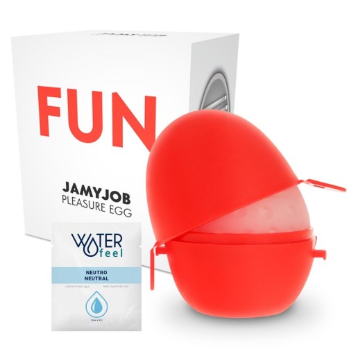 Discreet Red Fun Egg Masturbator - Pleasure Anytime