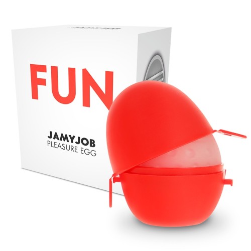 Discreet Red Fun Egg Masturbator - Pleasure Anytime