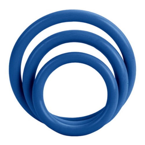 Set of Three Blue Rings for Erection