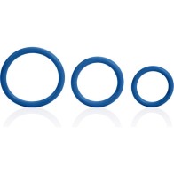 Set of Three Blue Rings for Erection