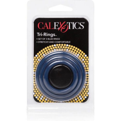 Set of Three Blue Rings for Erection