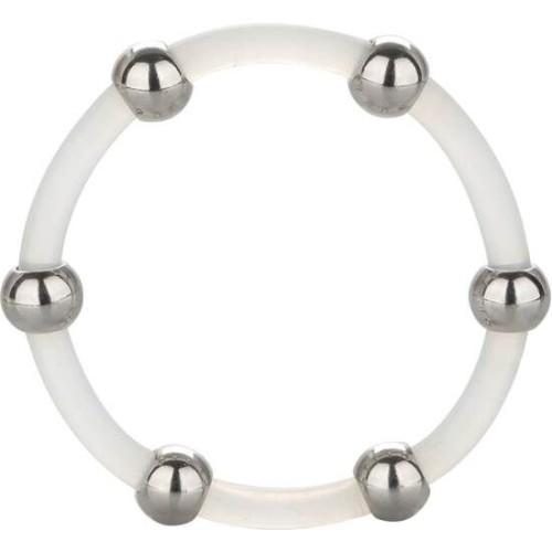 Anillo De Silicona Con Cuentas De Acero