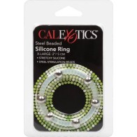 Anillo De Silicona Con Cuentas De Acero