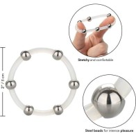 Anillo De Silicona Con Cuentas De Acero