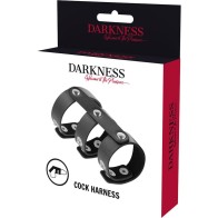 Darkness Double Penile and Testicle Adjustable Ring