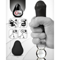 Textured Reusable Black Masturbator Egg for Intense Pleasure