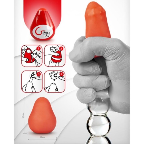 G-Egg Textured Red Masturbator