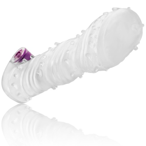 Textured Penis Sleeve with Vibrator for Enhanced Pleasure