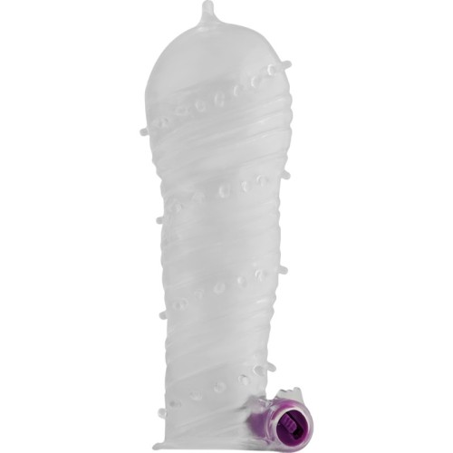 Textured Penis Sleeve with Vibrator for Enhanced Pleasure