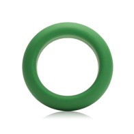 Medium Tightness Green Silicone Ring for Enhanced Pleasure