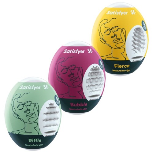 Satisfyer 3 Exciting Masturbation Eggs - Variety Pack