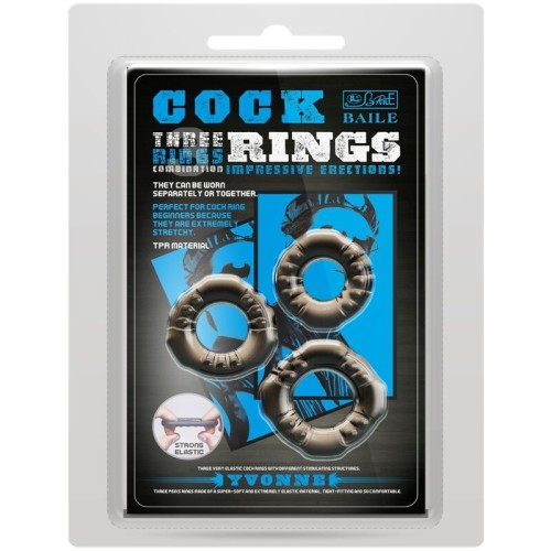 Yvonne Set of 3 Cock Rings for Men