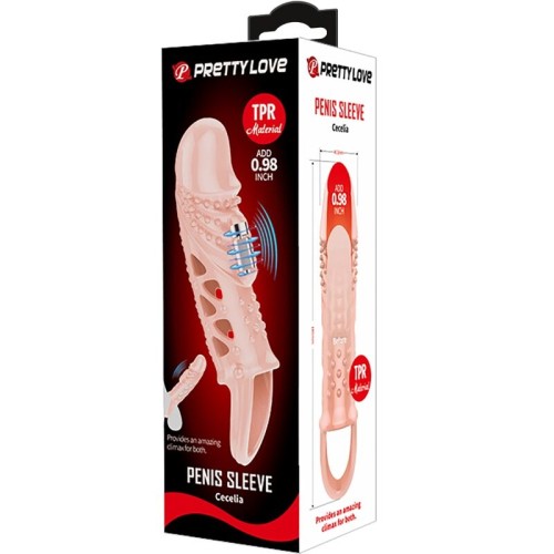 Cecelia Penis Sleeve Natural - Vibrating Pleasure