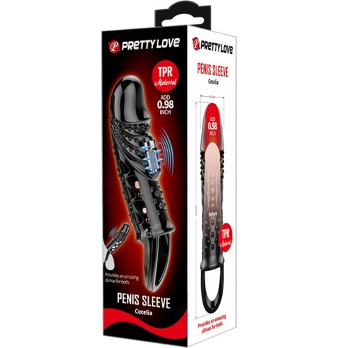 Funda Vibradora para Pene Cecelia Negra