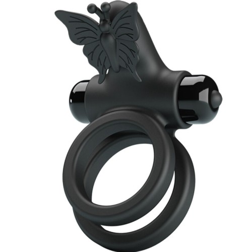 Pretty Love Double Vibrating Ring with Stimulator for Couples
