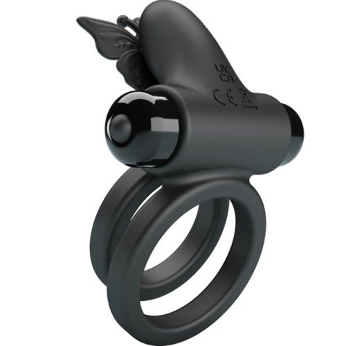 Pretty Love Double Vibrating Ring with Stimulator for Couples