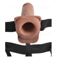 Hollow Rechargeable Harness with Realistic Dildo - Intense Pleasure