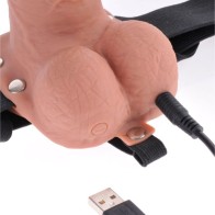 Hollow Rechargeable Harness with Realistic Dildo - Intense Pleasure