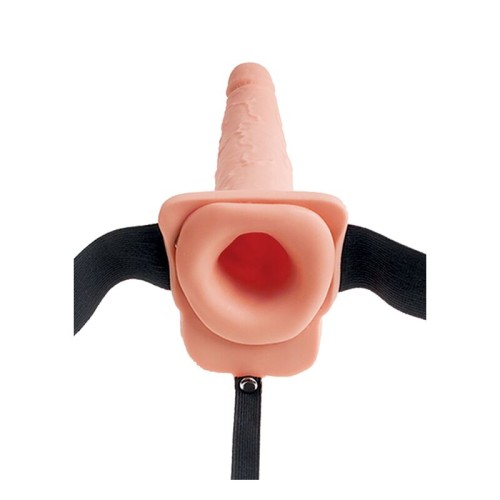 Realistic Squirting Strap-on with Testicles 19 cm