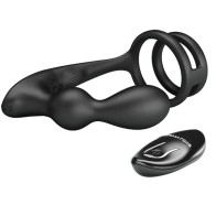 Pretty Love Marshall Penis Ring + Vibrating Anal Plug - Dual Stimulation