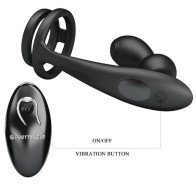 Pretty Love Marshall Anillo Para Pene + Plug Anal Vibratorio - Doble Estimulación