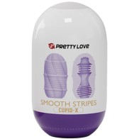 Pretty Love Smooth Stripes Cupid Masturbator for Intense Pleasure