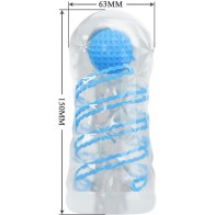 Pretty Love Small Masturbator Spirals Blue