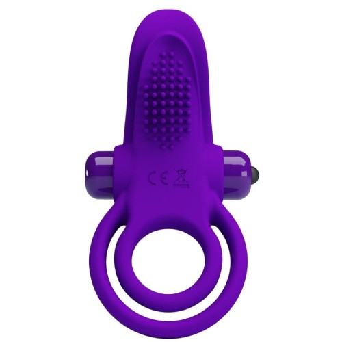 Pretty Love - Anillo Vibrador Para Pene Morado - 10 Modos de Vibración