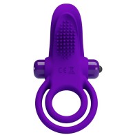 Pretty Love - Anillo Vibrador Para Pene Morado - 10 Modos de Vibración