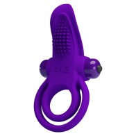 Pretty Love - Anillo Vibrador Para Pene Morado - 10 Modos de Vibración