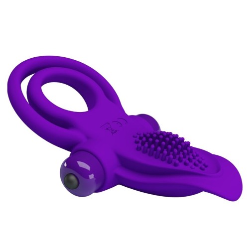 Pretty Love - Anillo Vibrador Para Pene Morado - 10 Modos de Vibración
