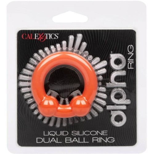 Alpha Double Ball Ring Orange
