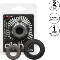 Alpha Set of 2 Prolong Rings Gray - Liquid Silicone