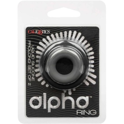 Alpha Set of 2 Prolong Rings Gray - Liquid Silicone
