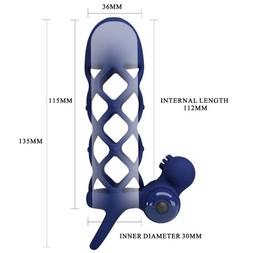 Pretty Love Giann Vibrating Ring with Silicone Sleeve for Intense Fun