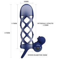 Pretty Love Giann Vibrating Ring with Silicone Sleeve for Intense Fun