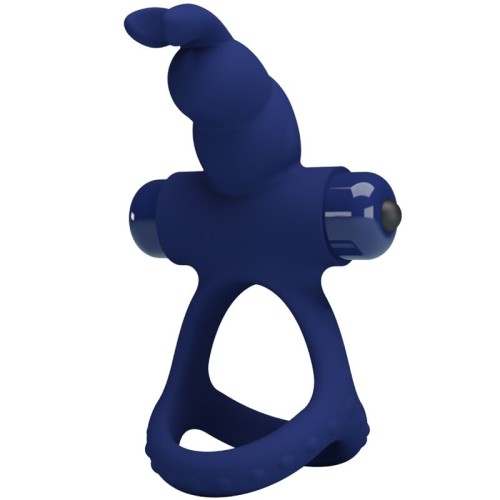 Pretty Love Luchito Double Ring Vibrator Rabbit Blue