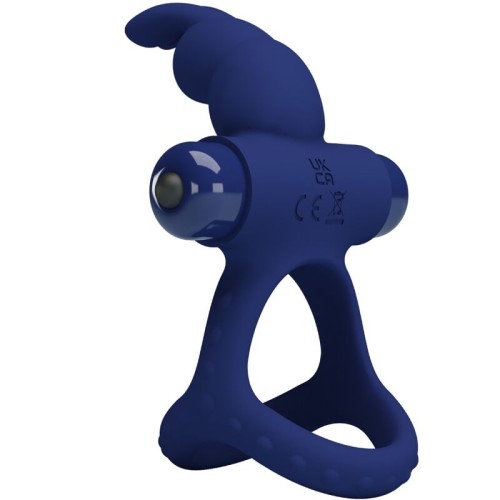 Pretty Love Luchito Double Ring Vibrator Rabbit Blue