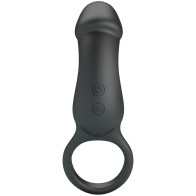 Pretty Love Anillo Vibrador Con Estimulador Negro