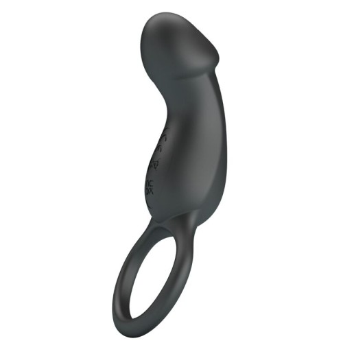 Pretty Love Anillo Vibrador Con Estimulador Negro