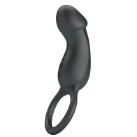 Pretty Love Anillo Vibrador Con Estimulador Negro