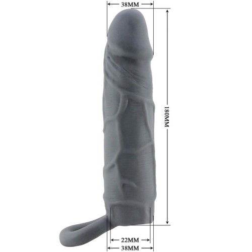 Realistic Penis Sleeve Dark Grey