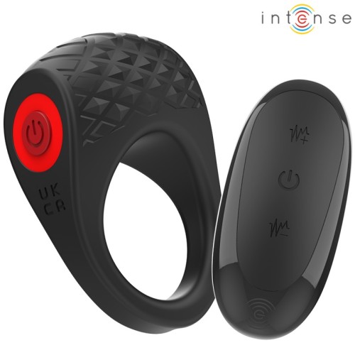 Intense Clover Vibrating Cock Ring 10 Vibes Black
