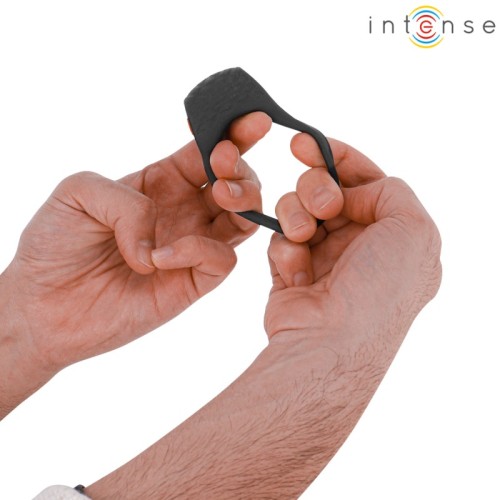 Intense Clover Vibrating Cock Ring 10 Vibes Black