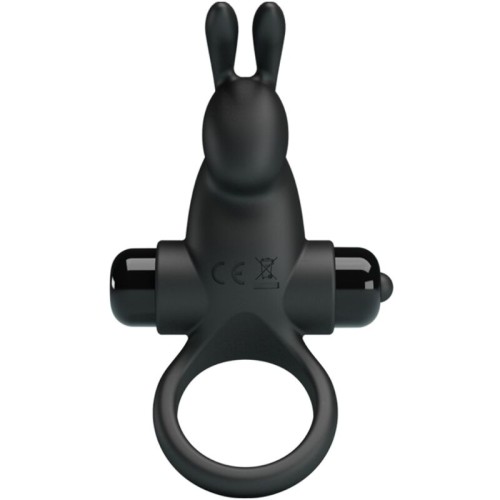 Vibrating Ring + Rabbit Clitoral Stimulator 10 Vibrations Black