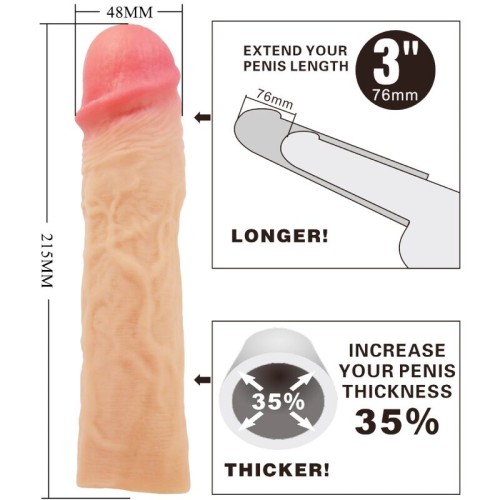 Derek Penis Sleeve with 7.6 cm Extension Natural