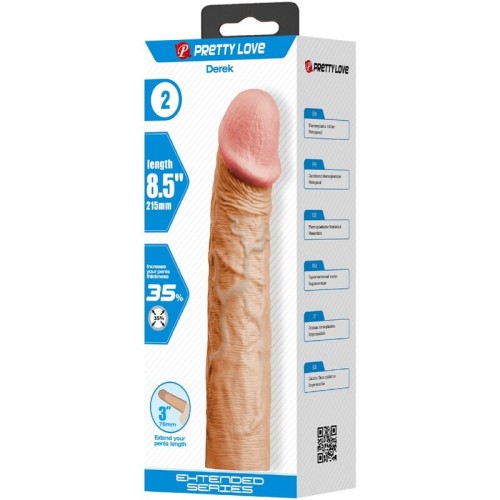 Derek Penis Sleeve with 7.6 cm Extension Natural