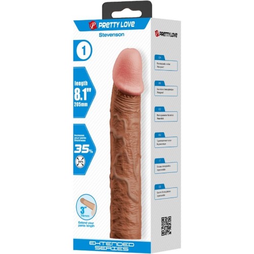 Stevenson Penis Sleeve with 7.6cm Extension for Realistic Pleasure