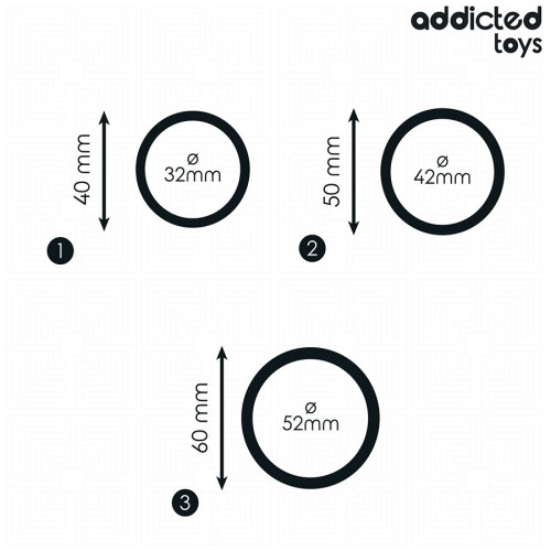 Addicted Toys Set of Silicone Penis Rings for Enhanced Performance
