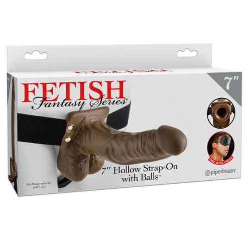 Strap-on Hueco Con Testículos 17.8 Cm para Placer Total